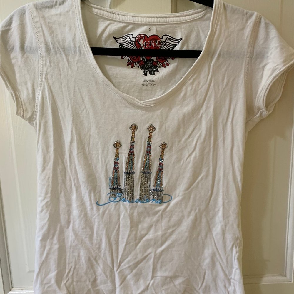 White Barcelona T shirt